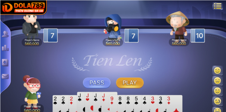 Tiến lên là game bài quen thuộc tại nhà cái DOLA789